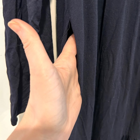 NWT Saint +‎ Sofia Greenwich Dress Asymmetric Tiered Navy Long Sleeve Maxi Sz 16 - Picture 8 of 9